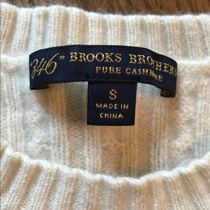 Brooks Brothers cream cashmere sweater